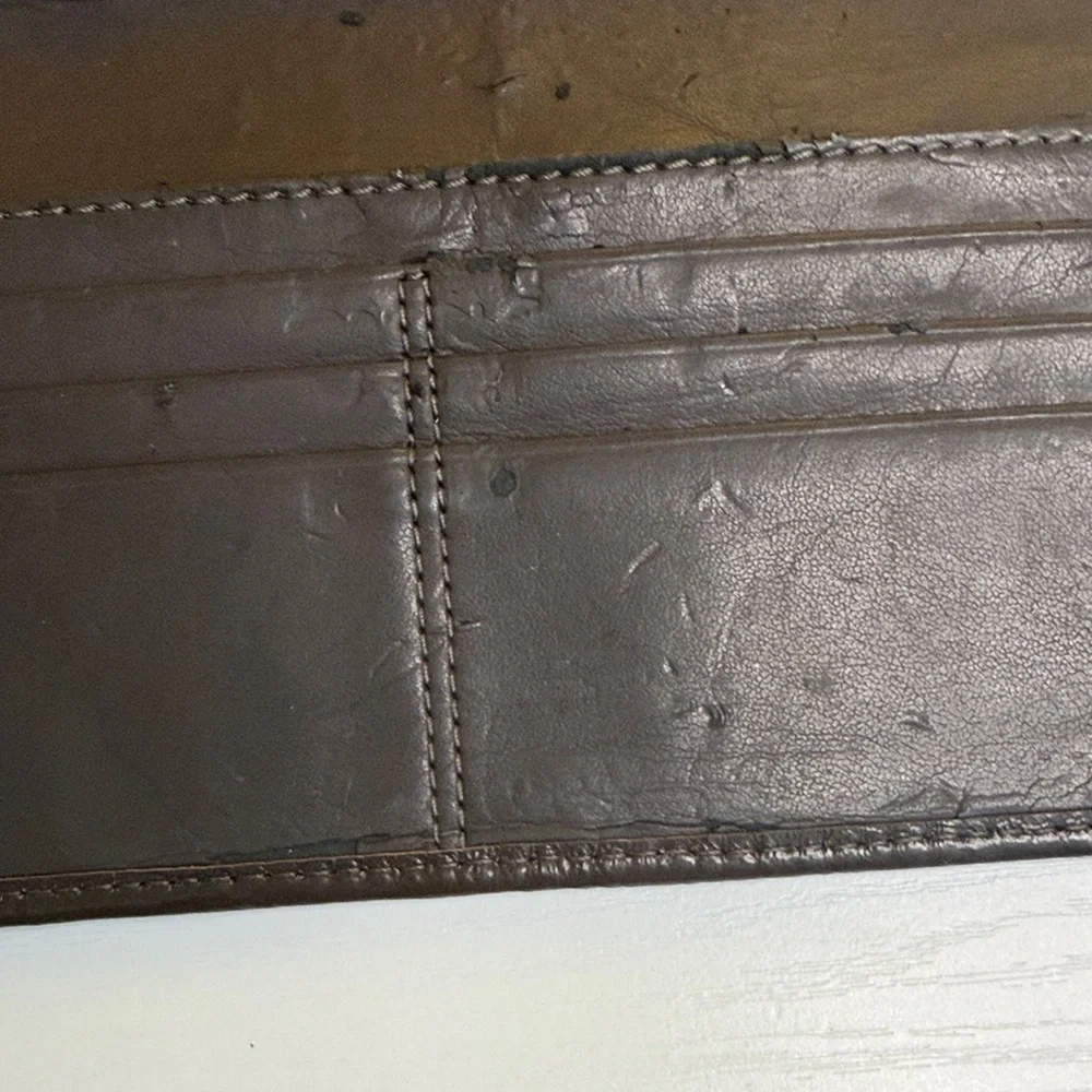 Coach Ashley signature Sateen Checkbook Wallet in khaki and brown